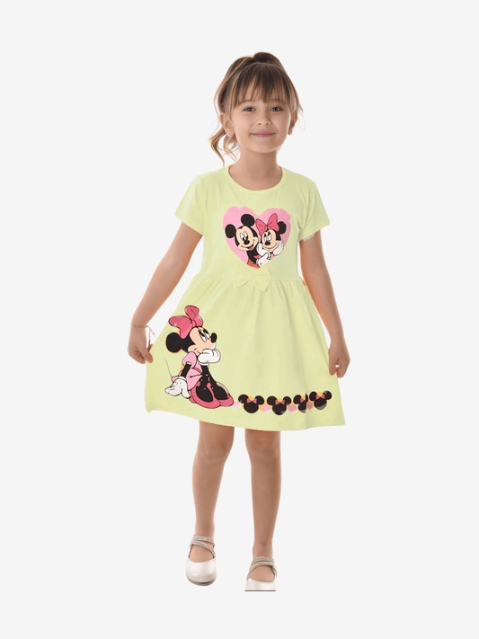 Minnie Mouse Floral Dress For Kid Girl (6mths - 6yrs)
