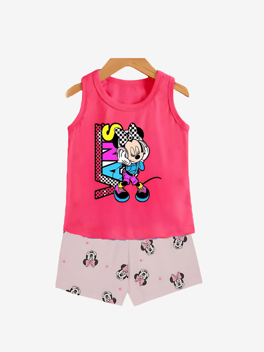 Minnie Mouse T-shirt Set For Kid Girl (6mths - 6yrs)