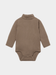 Mocha Ribbed Turtleneck Bodysuit | Neutral Long - Sleeve Baby Romper (0mths - 2yrs)
