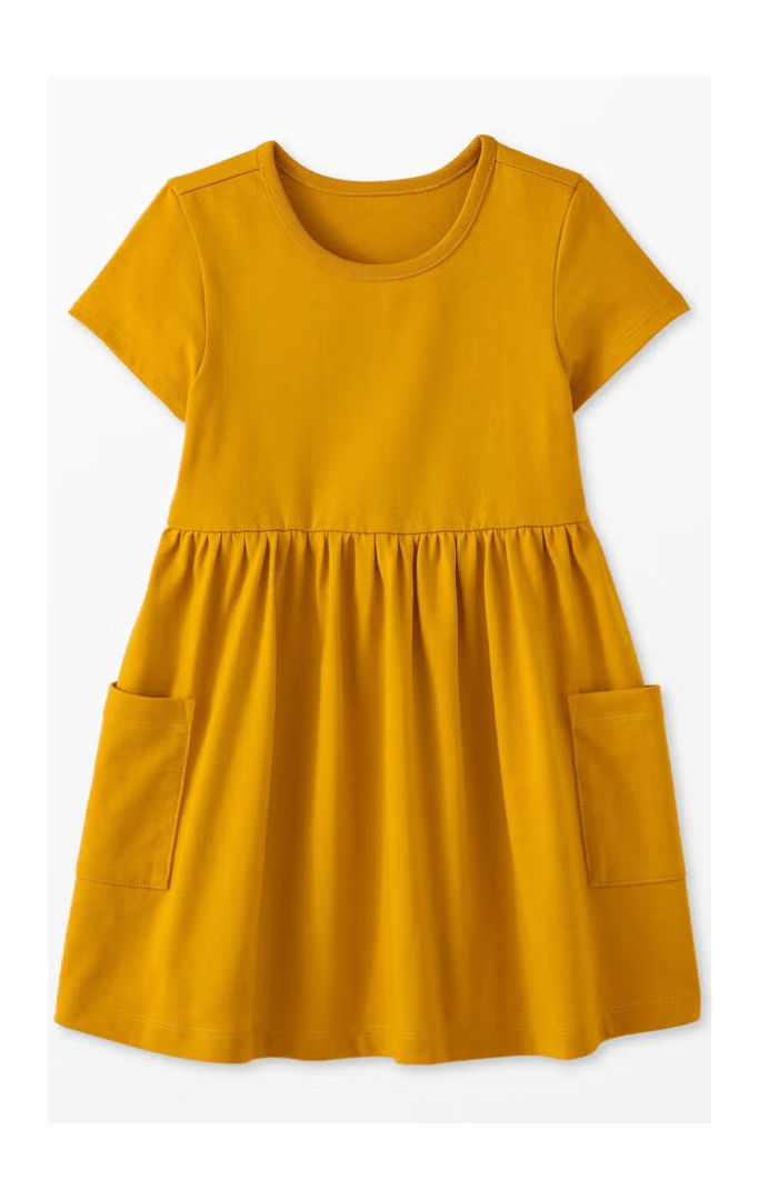 Musterd Yellow Sunny Pockets Toddler Dress