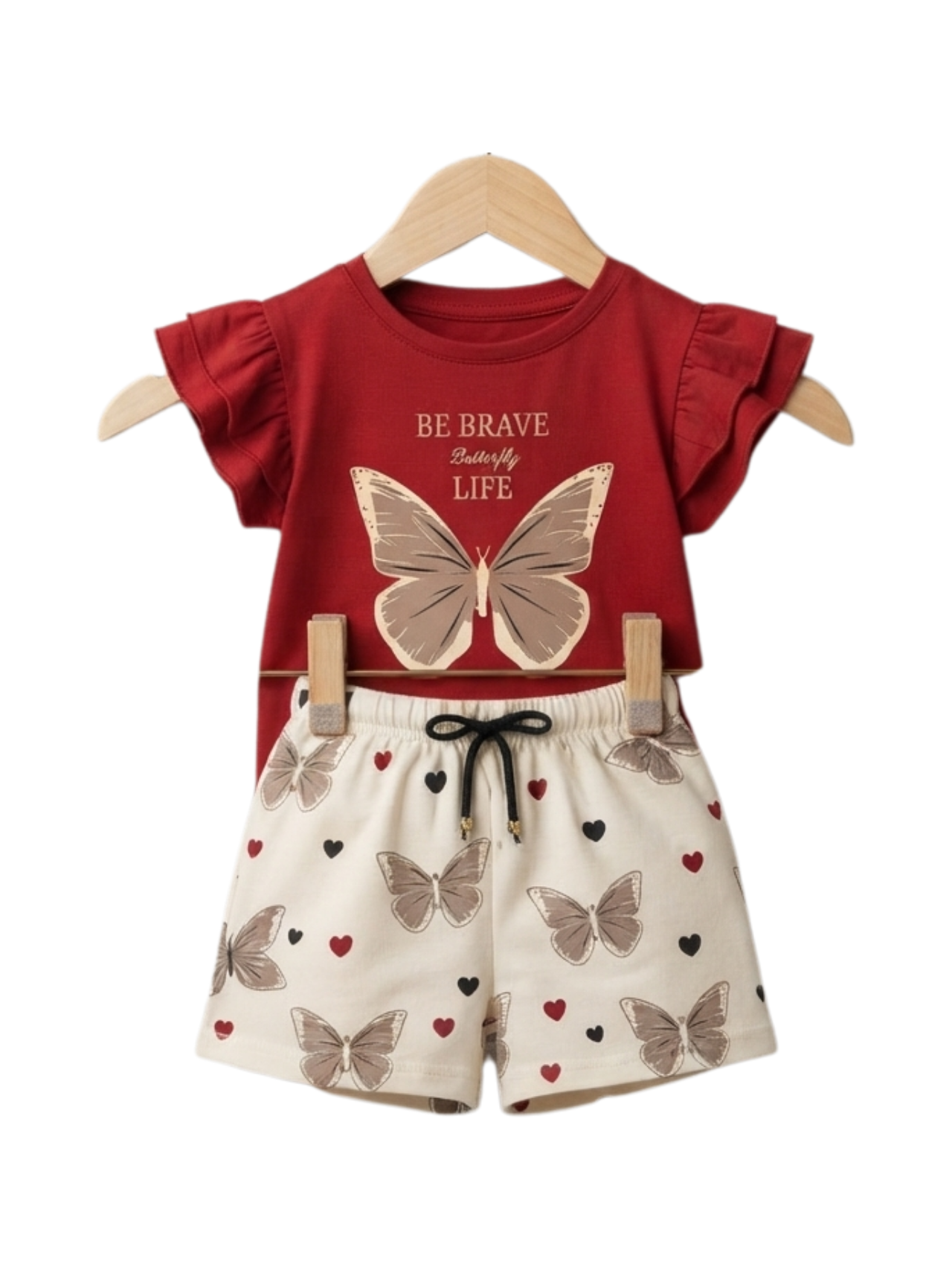 Be Brave Butterfly Red Set