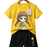 Chibi Girl Star Print Outfit Set