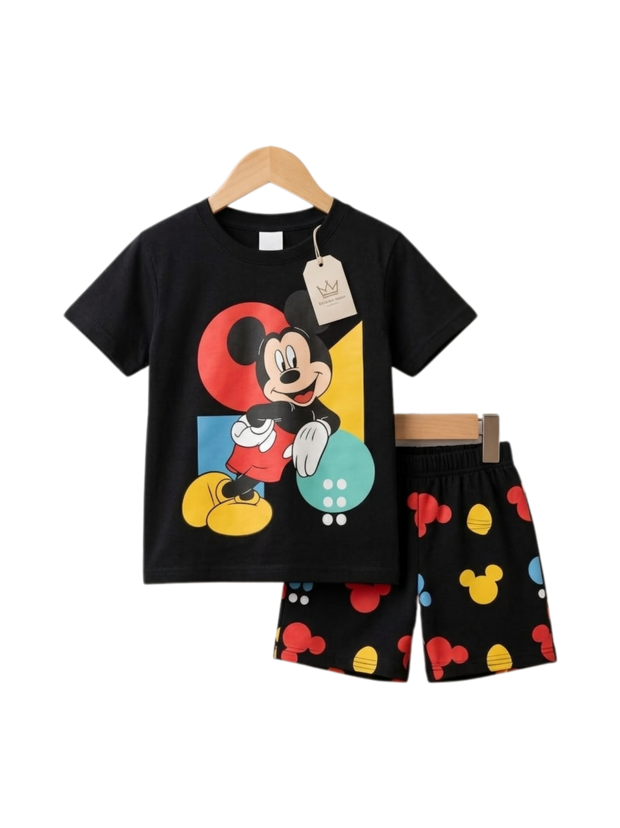 Cartoon Mouse Print Outfit Set