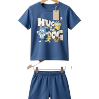 Cartoon Dog Friends Print Outfit Set
