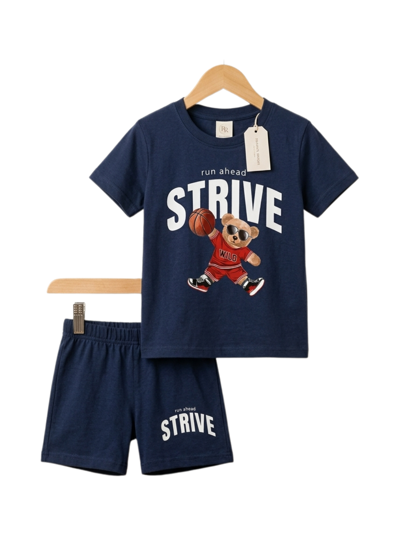 Basketball Bear Strive Print Outfit Set