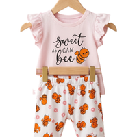 Sweet As Can Bee Print Outfit Set