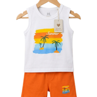 HI Letter Print Outfit Set