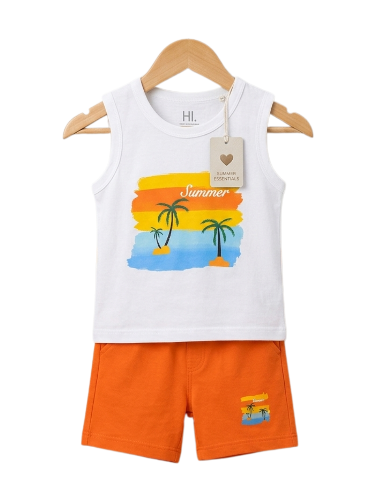 HI Letter Print Outfit Set