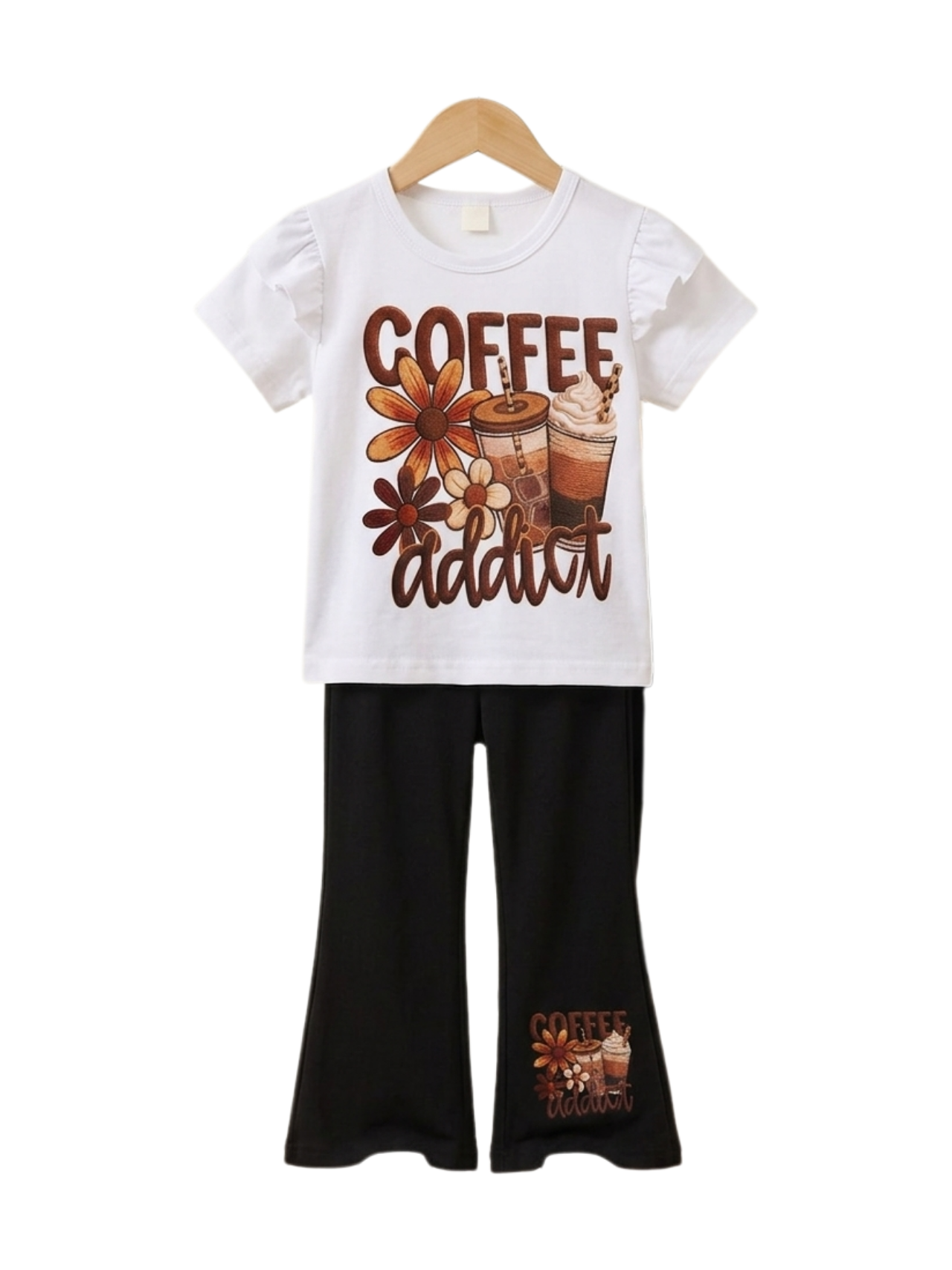 Coffee Addict Floral Outfit Set