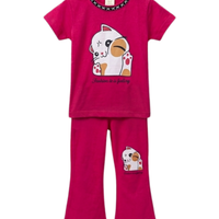 Sulky Kitty Print Outfit Set