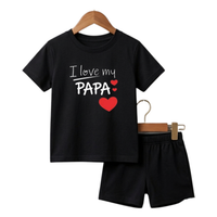 I Love Papa Black Set