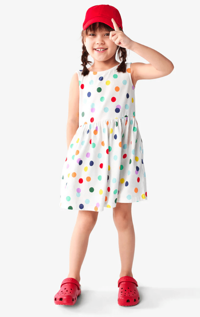 Polka Dot Elegance Floral Dress