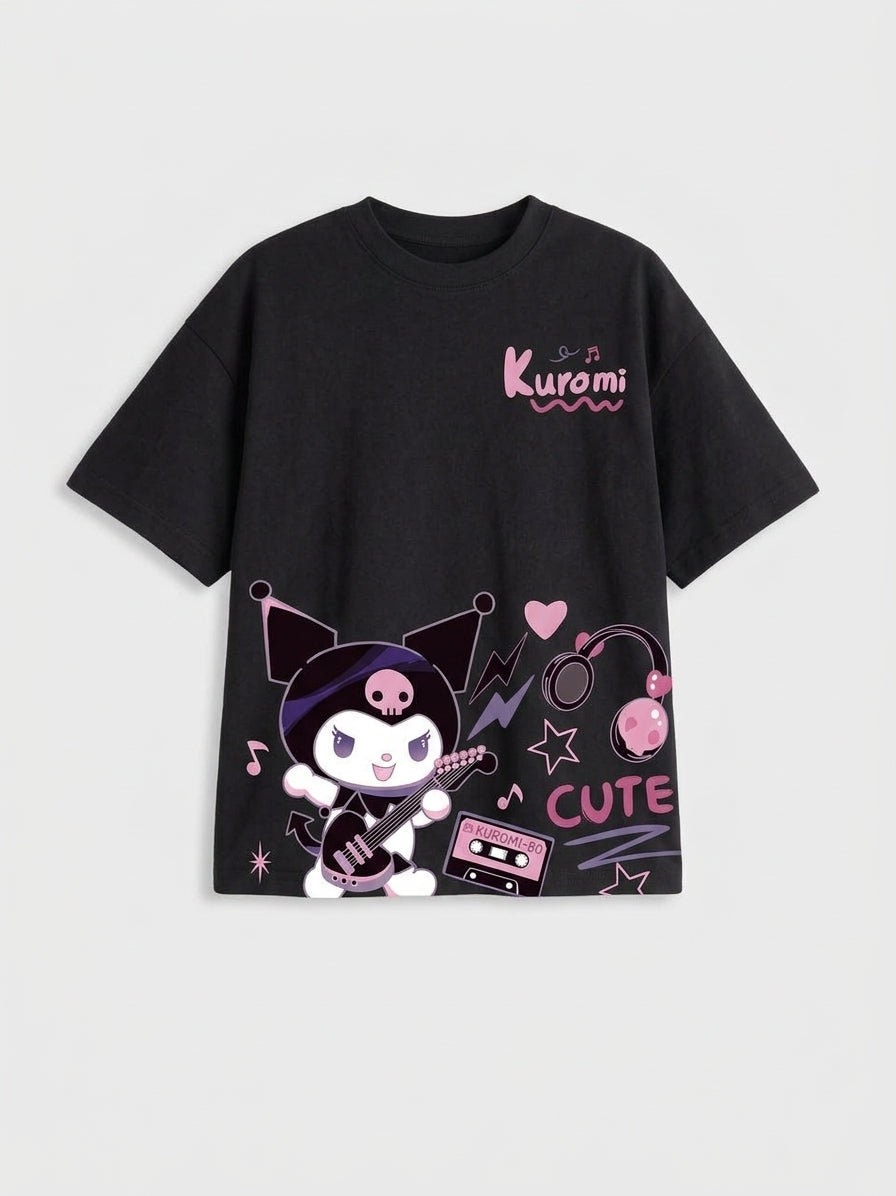 Kuromi Rocker Black T-shirt (3-12yrs)