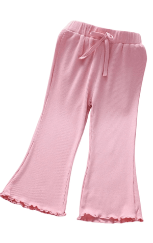 Ruffled Blossom Pink Pants For Kids