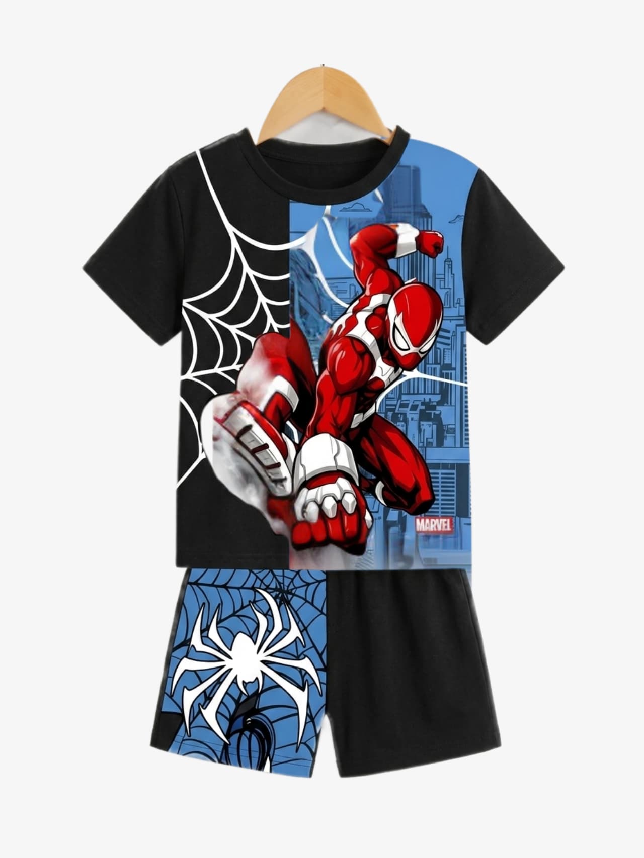 Spiderman Black T-Shirt Set