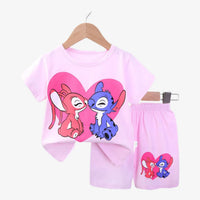 Stitch & Angel Heart T-Shirt Set