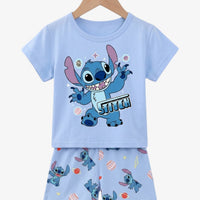 Stitch Blue T-Shirt Set