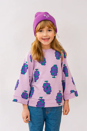 Tree Printed Sweatshirt_Purple